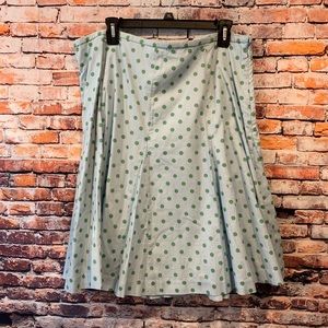 Blue polka dot Garnet Hill Lined skirt